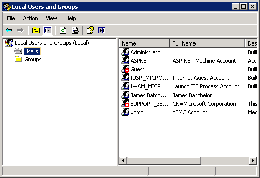 Users and Groups Management Console